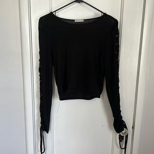 Black cropped sweater